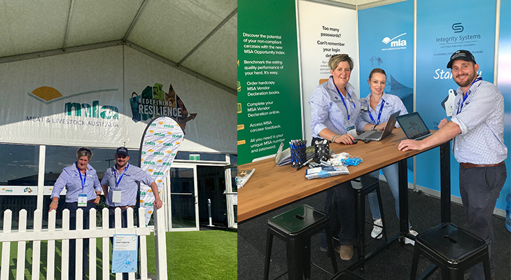 ISC team at the MLA trade site at Beef Australia 2021