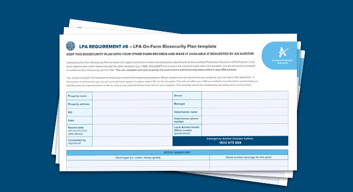 Ensure your biosecurity plan is up-to-date