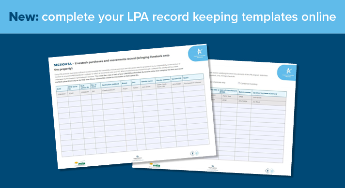New LPA record keeping templates now available online