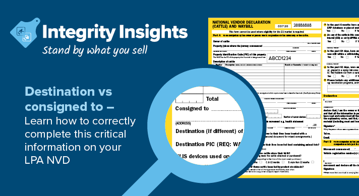Consigning livestock correctly on your LPA NVD