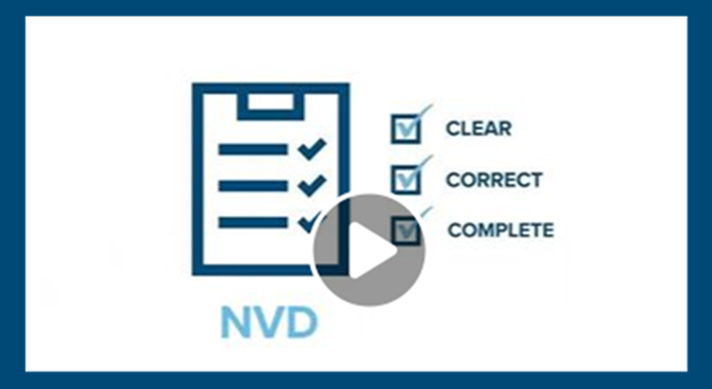 Are your NVDs clear, correct and complete?