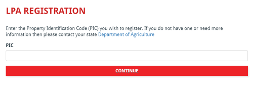 LPA registration page