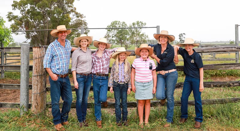Matt, his wife Maree, their son Alexander and daughter Isabel, then Lisa’s daughter Harper, Lisa, and Lisa’s son, Mac.