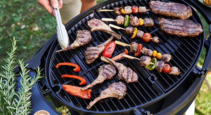 Red meat on the BBQ