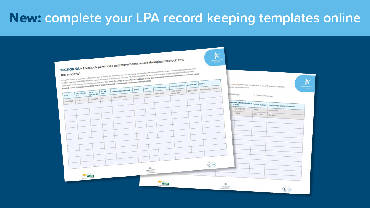 New record keeping templates