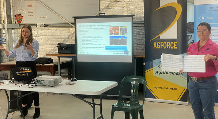 Elizabeth Bradley presenting at AgForce LPA audits workshop