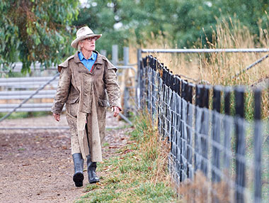 Producer walking towards the camera