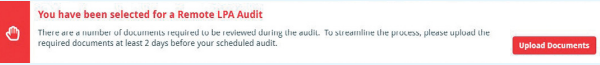 Step 2: Click on ‘Upload Documents’ to access the ‘Audit records’ page.