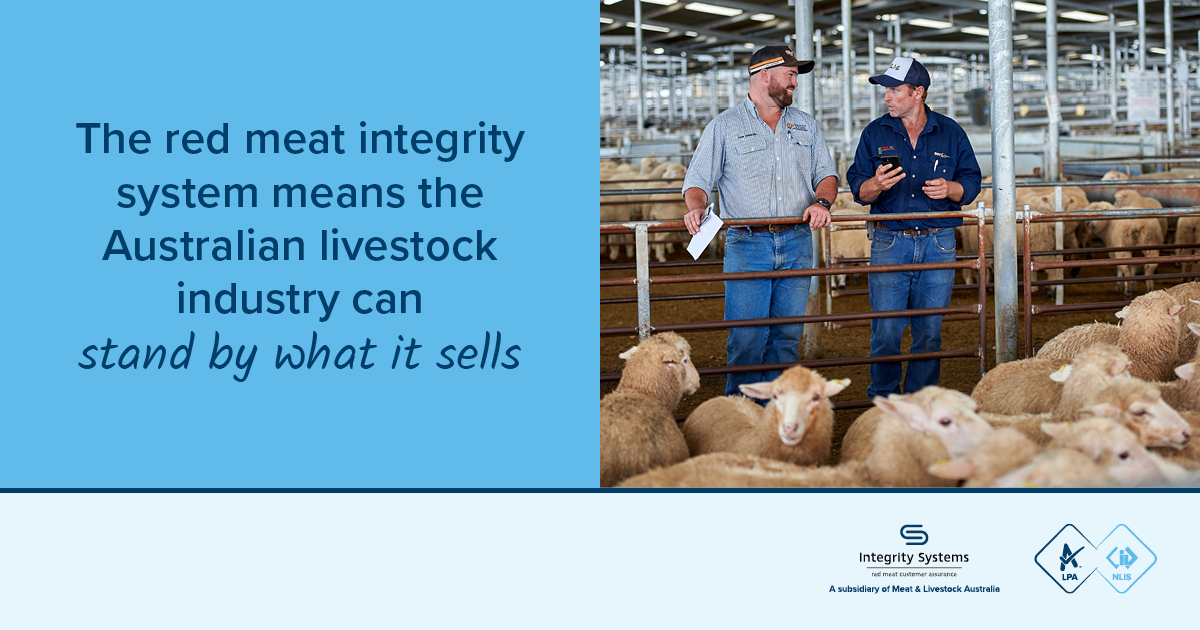 Facebook tile with text: The red meat integrity system means the Australian livestock industry can stand by what it sells