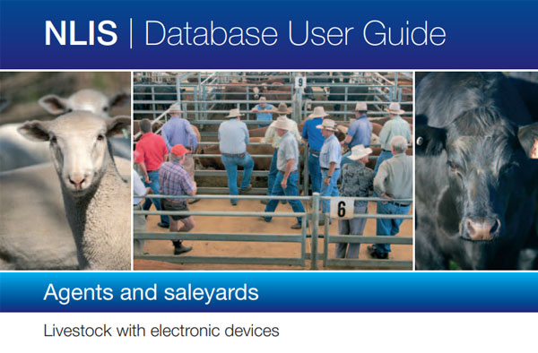 Cover of the NLIS user guide for agents and saleyards