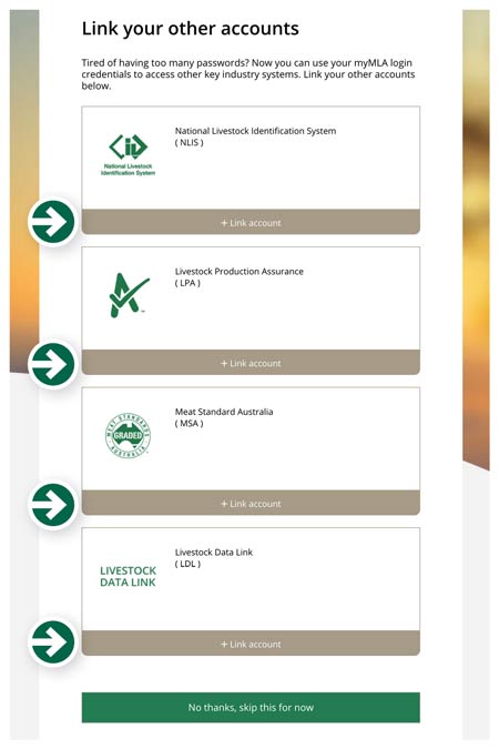 Step 10: To link your relevant accounts, click 11 on ‘Link account’ and enter your login details for each specific account. You can link more than one of each type of account.