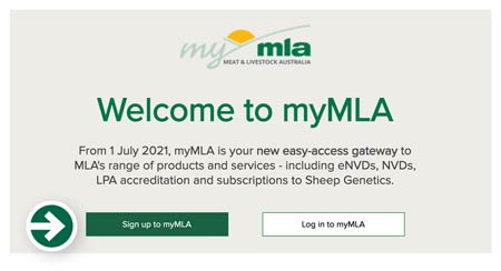 Step 2: Click ‘Sign up to myMLA’ button