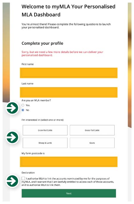 Step 9: Complete your profile then click ‘Next’
