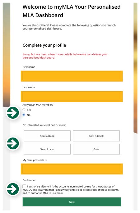 Step 9: Complete your profile then click ‘Next’